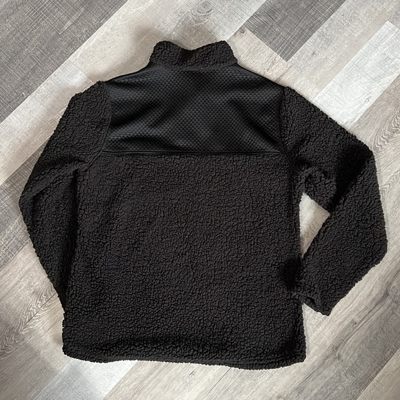 Athletic Works Black Sherpa Quarter Zip Soft & Comfy Women’s Size Medium (8-10) - Picture 6 of 8
